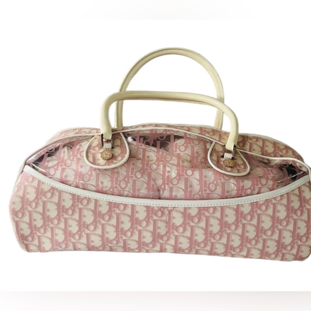 Rare Vtg Christian Dior by John Galliano Dior Trotter Bowler PVC Bag 2004